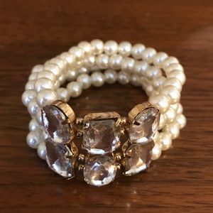 Pink Diamond Pearl Bracelet